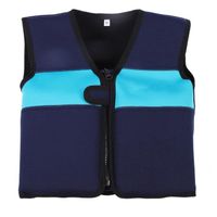 Qiilu veste de flotteur de natation Veste de gilet de bain pour enfants de 1 à 6 ans (bleu L)