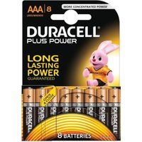 DURACELL Piles Plus Power AAA X8
