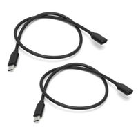 (1m)Câble 'extension 2Pcs 3A 60W USB C Mâle à Femelle Rallonge De