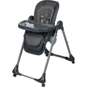 CHAISE HAUTE  BEBECONFORT OLEA Chaise haute bébé, évolutive, multi-positions; de la naissance à 3 ans (15 kg), Mineral Graphite