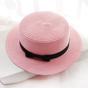 CHAPEAU - BOB Tapez 12-Chapeau de plage simple pour parents et enfants, panama décontracté pour dames, marque pour dames, b
