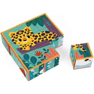 PUZZLE Puzzle Enfant Cubes En Carton Animaux - Janod - Jo