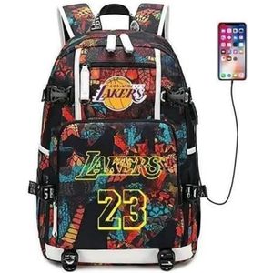 SAC À DOS Nouveau NBA Lebron James Basket-ball Sac d'école Lakers Tendance Épaule Sac à dos Grande capacité