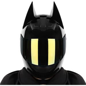 CASQUE MOTO SCOOTER Casque Batman, moto électrique approuvée DOT-ECE pour hommes et femmes, casque intégral de Motocross de course cool B,M