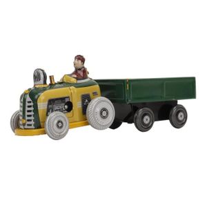 TRACTEUR - CHANTIER Omabeta Tracteur en étain jouet mécanique à remont
