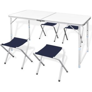 TABLE DE CAMPING 7122FANCY® Table pliante de camping hauteur ajusta