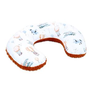 COUSSIN ALLAITEMENT Coussin d'allaitement petit Minky 130 x 45 cm - Petit écureuil d'allaitement Coussin pour les déplacements Ballons Citrouille