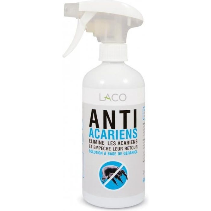 Spray Anti-Acariens Pour Textiles, 500Ml, Actif D'Inspiration Végétale Non  Neu