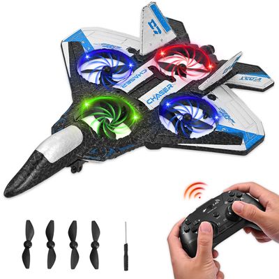 Avion RC télécommandé 2,4 GHz à 2 canaux avec stabilisateur gyroscopique à 6 axes, jouet d