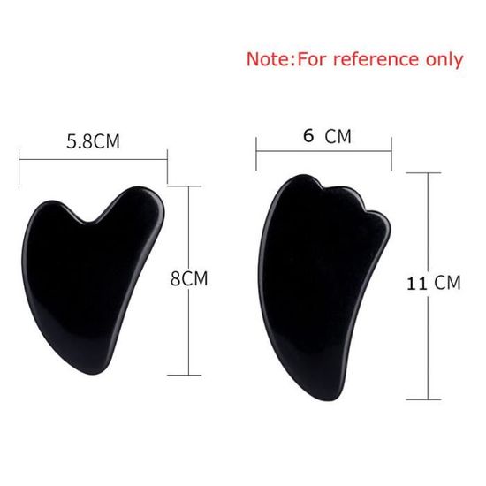 Gua Sha En Obsidienne Noire - Pierre De Massage Visage & Corps - Outil Bien-être Neuf - Marque France Minéraux