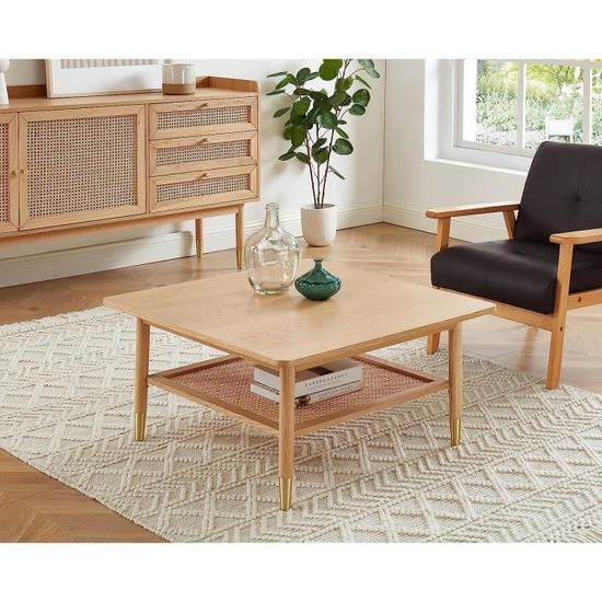 Table Basse, Bois, L80cm[219] - Cdiscount Maison