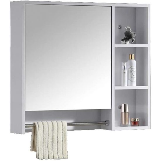 Armoire à miroir suspendu Armoire Bain Miroir à Maquillage Bois MDF 0021wy 
