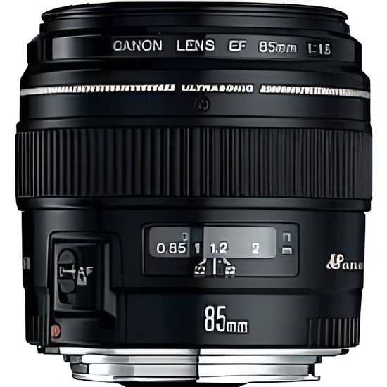 Téléobjectif - Canon - EF 85mm F1.8 USM - Ouverture F/1.8 - Poids 425g - Distance focale 85mm