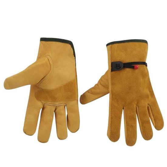 Gants De Travail En Cuir De Vache Extensible - Haute Température - Taille Unique - Neuf