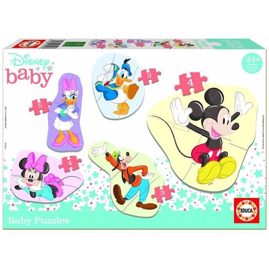 Puzzle bébé progressif - EDUCA - Baby Mickey & Friends - Multicolore - Licence Mickey Mouse