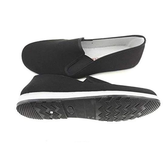 Chaussures De Kung Fu En Toile Noire Kwon - Légères Et Confortables Pour Entraînement Tai Chi Et Arts Martiaux
