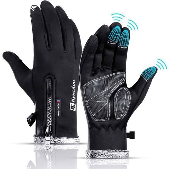 Gants Hiver Vélo VTT Mixte - Rose - Écran Tactile - Coupe-Vent -  Antidérapant - Étanche