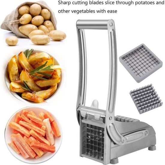 Coupe-légumes Manuel Pour Frites En Acier Inoxydable - Trancheuse Pommes De Terre, Carottes, Manioc - 3