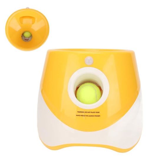Lanceur De Balle Automatique, Petit Lanceur De Balle Interactif Lanceur De Balles Pour Chiens Avec 6 Mini Balles De Tennis Orange 97672546