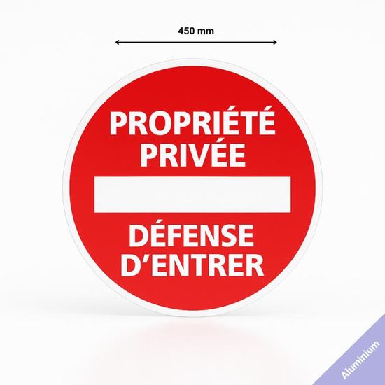 AUA SIGNALETIQUE - Panneau Défense De Stationner Propriété Privée Avec