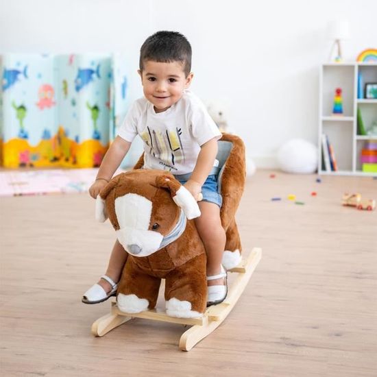 Chien à Tête Basculante 27cm - Peluche Rigolote En Rouleau, Jouet Doudou