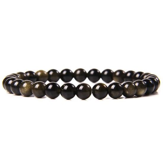 Bracelet En Serpentine Verte – Perles Rondes 6 Mm – Pierre Naturelle – Naturosphère