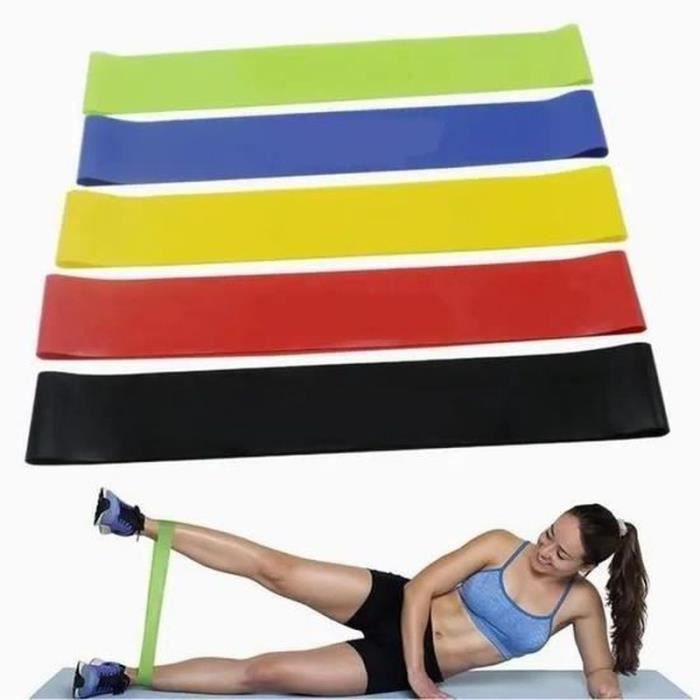 Bande de Resistance Set (5) - Loop Bande Elastique Fitness Équipement  d'Exercices pour Musculation Pilates Squat Sport - Cdiscount Sport