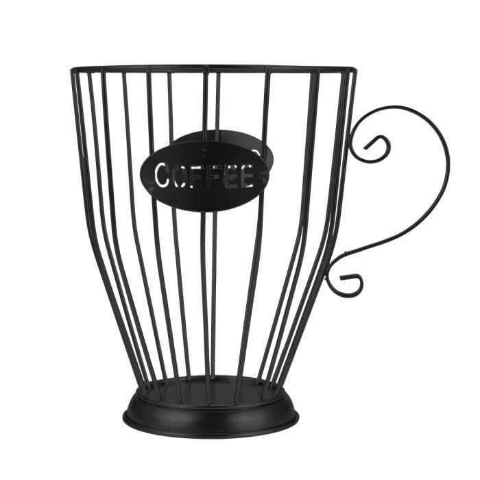 Panier de rangement universel de Capsule de café panier de tasse de café organisateur de dosette de café Vintage-Noir grand-,-isCd