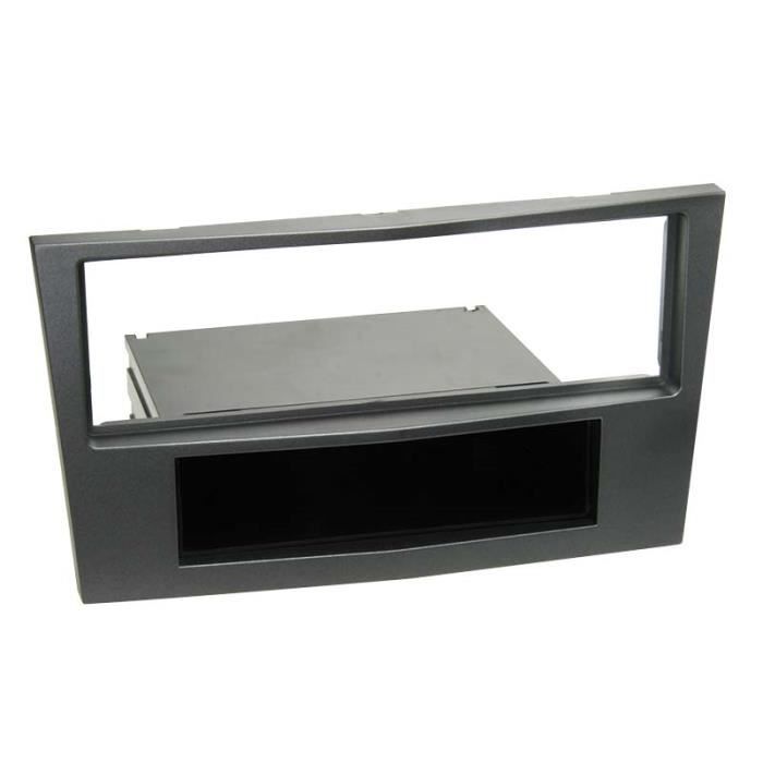 Adaptateur de façade 1-DIN avec vide poche Opel charbon metallic
