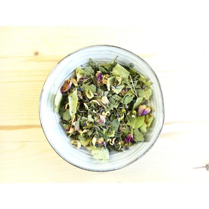 Promenade au jardin - Tisane plaisir - Mélisse, Tilleul, Lavande, Fleur d’oranger, Rose