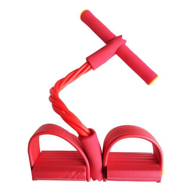 Cordes de traction élastiques pour renforcement Abdominal, bandes de résistance élastiques pour équipement de Fitness-Rouge