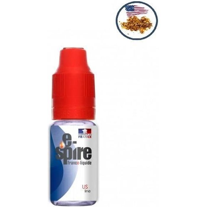 E-SPIRE 1 E-Liquide DE 10 ml - Saveurs Us Line (goût tabac blond américain ) Pour Cigarette Electronique Toutes marques - Sans nicot
