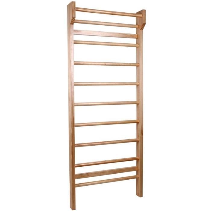 Espalier de gymnastique 195 cm bois de pin laqué sport fitness musculation 0701062
