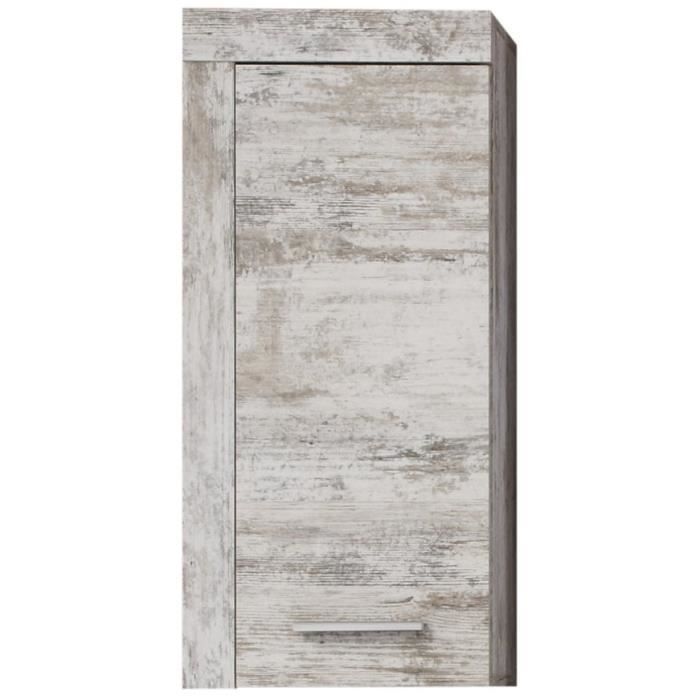 Armoire murale pour salle de bain coloris pin canyon blanc L. 36 x P. 23 x H. 79 cm collection Rohrdorf Gris