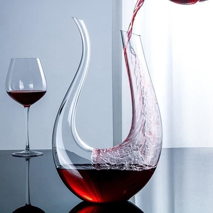 Carafe de Décantation 1500M - Carafe à Décanter en Cristal sans Plomb Carafe à Vin Rouge, Aérateurde Vin Accessoires Vin