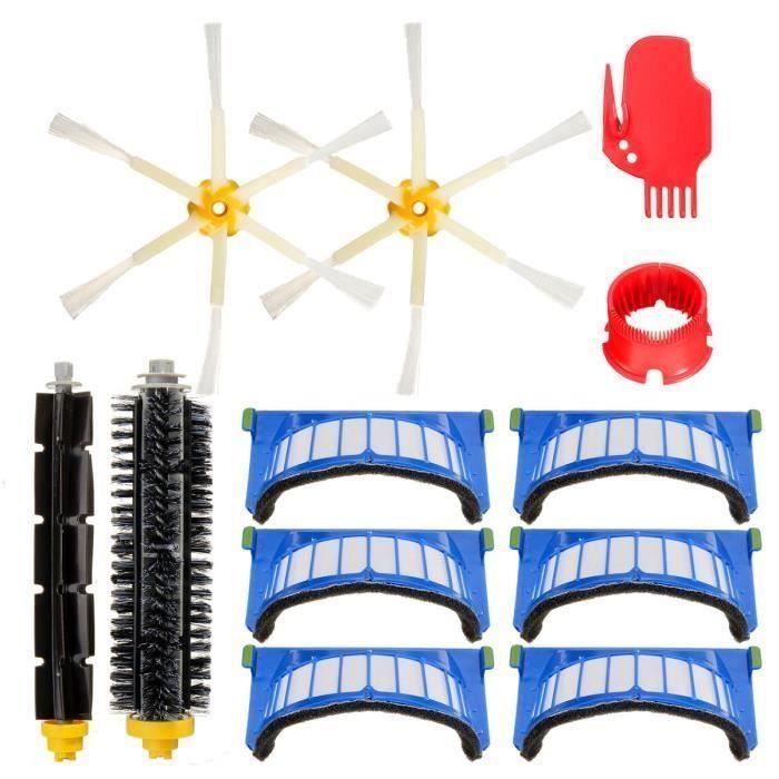 kit Filtre + Brosse 6 Bras pr Aero Vac iRobot Roomba 600 Series 620 630 650 680