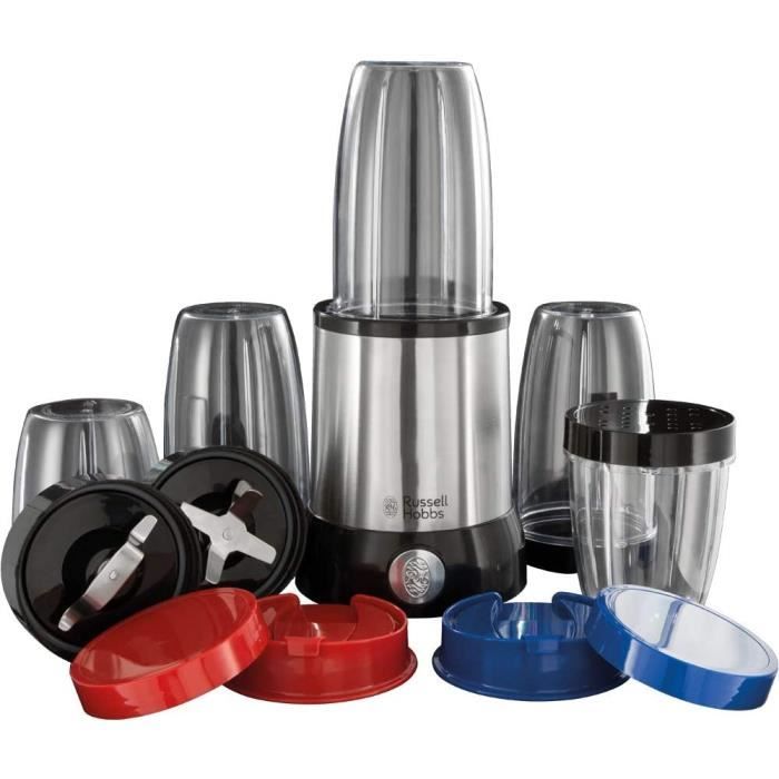Russell Hobbs Blender Mixeur Multifonctions 700W, Préparations Vitaminées, 15 Accessoires - 23180-56 Nutriboost
