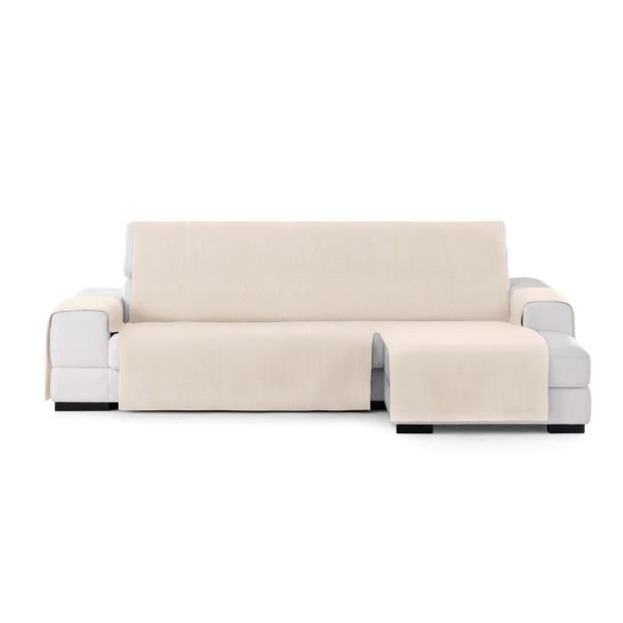 Housse de canapé d'angle 290cm droite vue frontale Levante couleur 01-beige