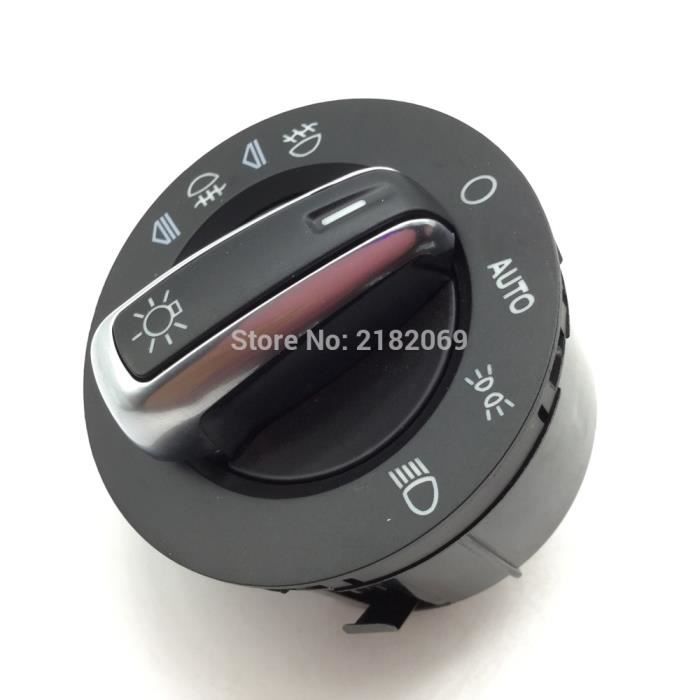 Phares et optiques,Phare chromé interrupteur contrôle w-Automatique Pour AUDI A3 A6 S6 C6 RS6 Allroad Q7 4FD941531A ,4F1941531E,4FD