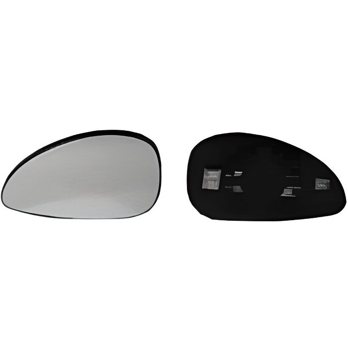 Miroir Glace rétroviseur extérieur gauche CITROËN C4 I phase 1, 2004-2008 bleu, dégivrant, à clipser.