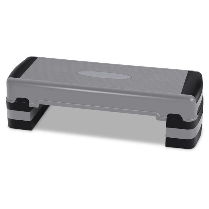 COSTWAY Stepper Aérobic 90CM Réglable en Hauteur 15/20/25cm avec Pied Amovible Surface Antidérapante pour Yoga, Fitness, Exercice