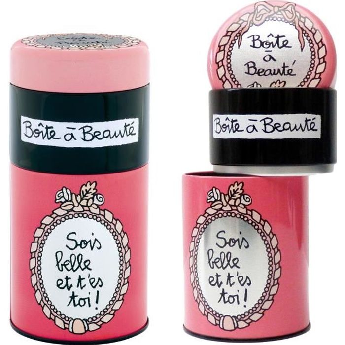 Boites Empilables À Beauté SOIS BELLE en Métal de Rangement pour Accessoires Cheveux Salle Bain Valérie Nylin Dlp Derrière La Porte