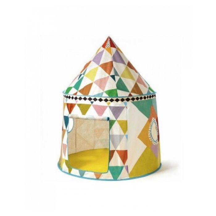 Tente cabane en tissu multicolore