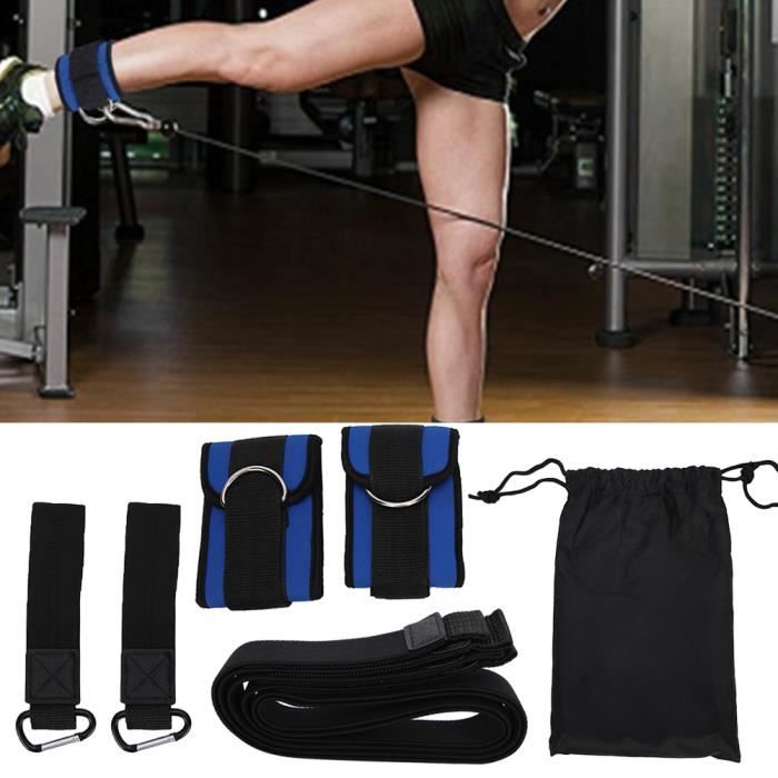 GOL-Lv.life☀Sangle de cheville d'exercice de gymnastique d'anneau en D bandes de résistance ceinture extensible en corde de sport☀