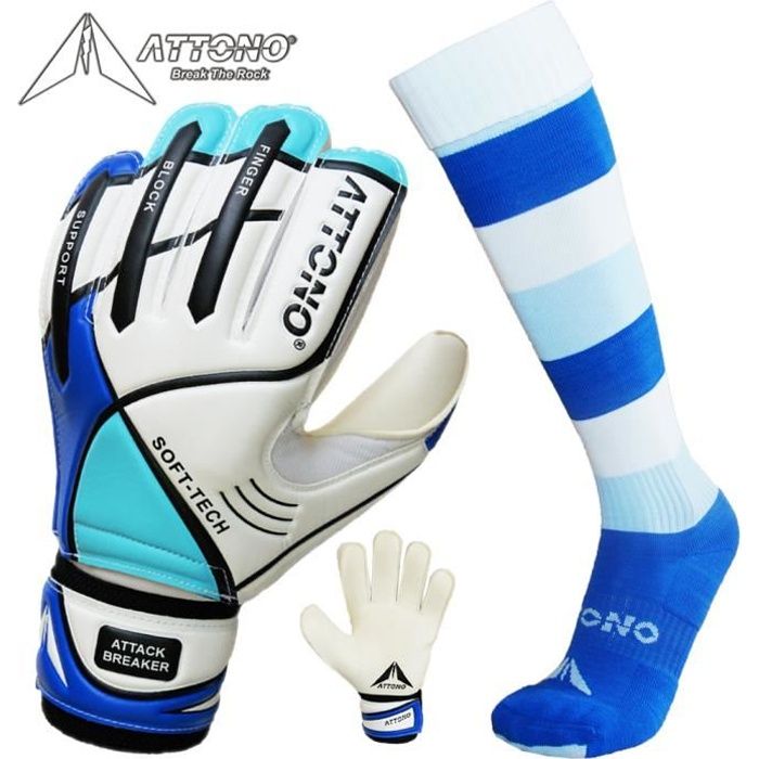 Gants de gardien avec protection des doigts dans un SET avec chaussettes