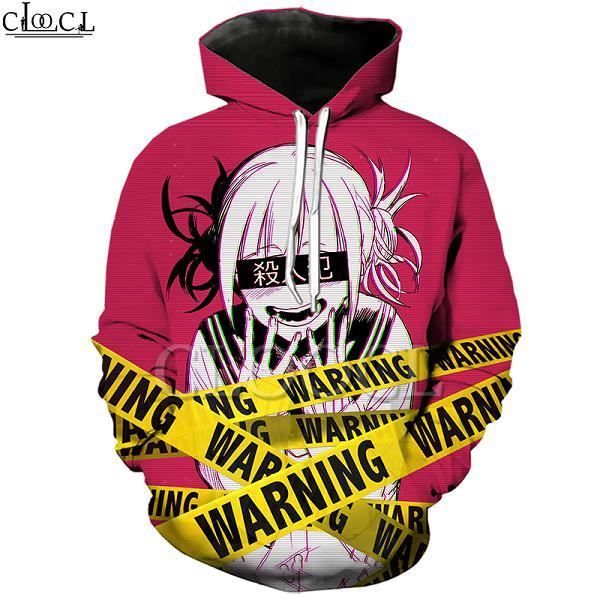 Sweatshirt Homme COSPLAY,Sweat à capuche Anime fille Toga Himiko My Hero Academia, impression 3D, à manches longues, pulls à capuc