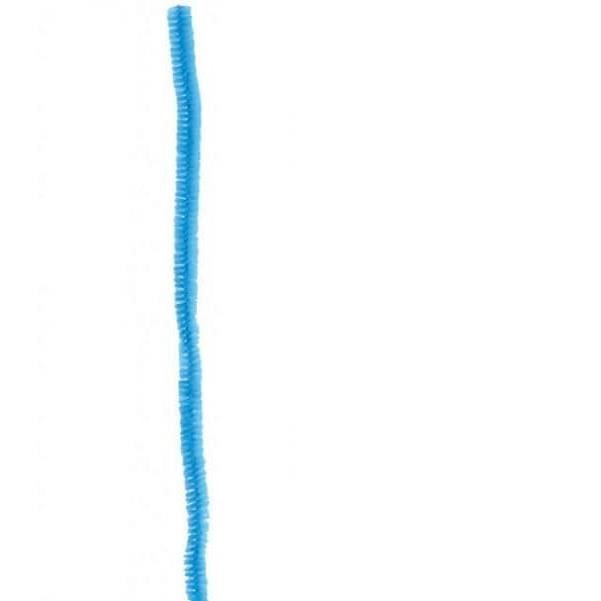 Fil chenille bleu turquoise, 15cm (x6) REF/3538