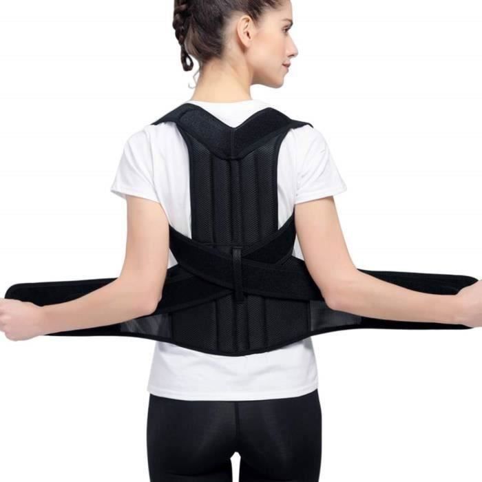 TD® Correcteur Épaule Support Dos Ceinture Dorsale Soutien Correcteur de Posture Bande Redresse Dos Réglable Posture #XXL
