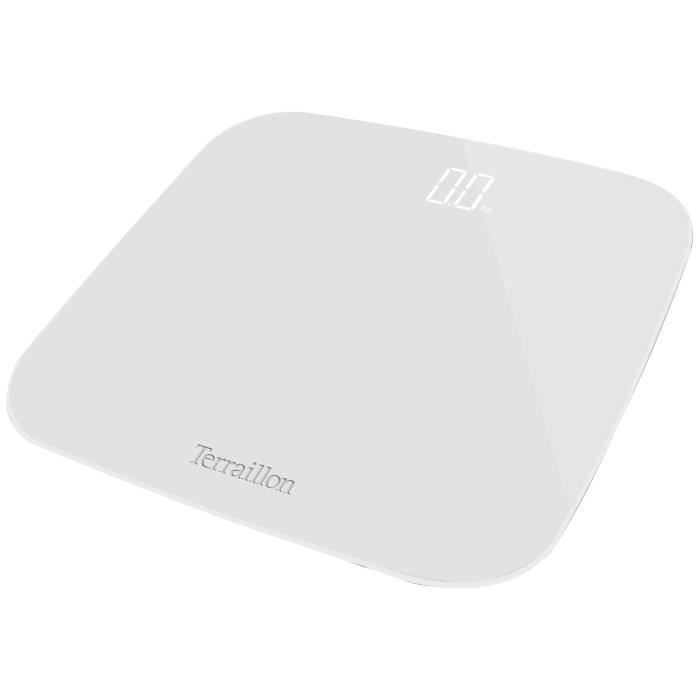 TERRAILLON Pèse-personne électronique - 180 kg - 100 g - Blanc