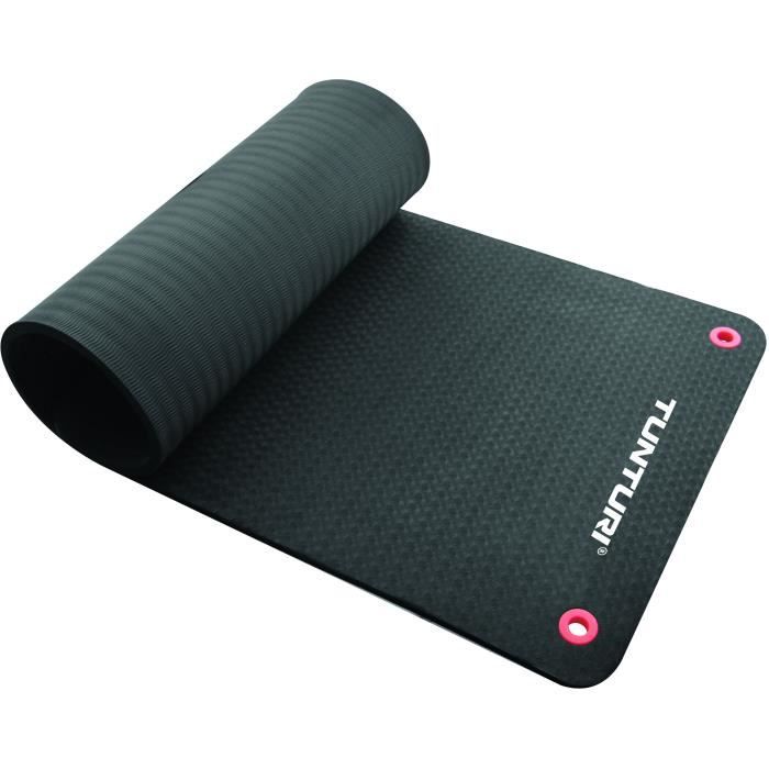 TUNTURI Matelas tapis fitness Pro 180cm noir